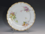 ソフトペインティング花絵　ディナー皿